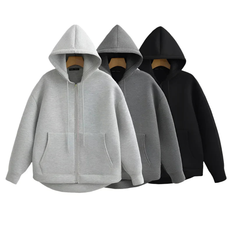 Zoé | Sweat à capuche zippé oversize