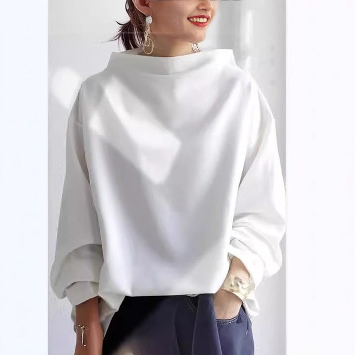 Betty - Pull à Col Haut | Masque le Ventre et Affine la Silhouette